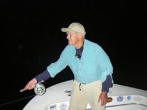 Dick Stewart fighting Tarpon on Fly, May 14, 2010