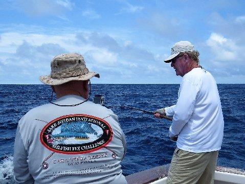 Roy fighting Blue Marlin on Fly July 2017