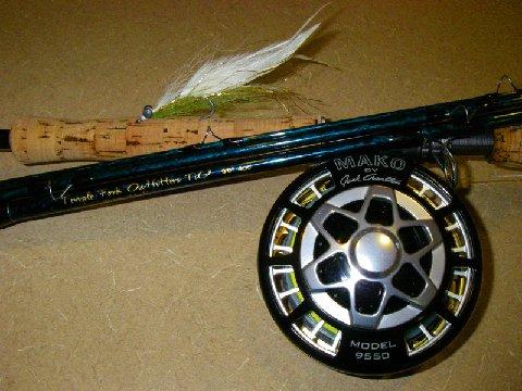 TFO Bluewater LD Fly Rod, Mako #9500 Fly Reek, Rio 400 Grain Fly Line, 20# class tippet, fo rAmberjack on Fly, Cape Lookout area, North Carolina