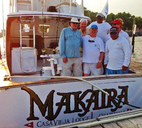 Team Makaira after releasing 250 pound Blue marlin on fly Makaira March 15 2014 The Sailfish School