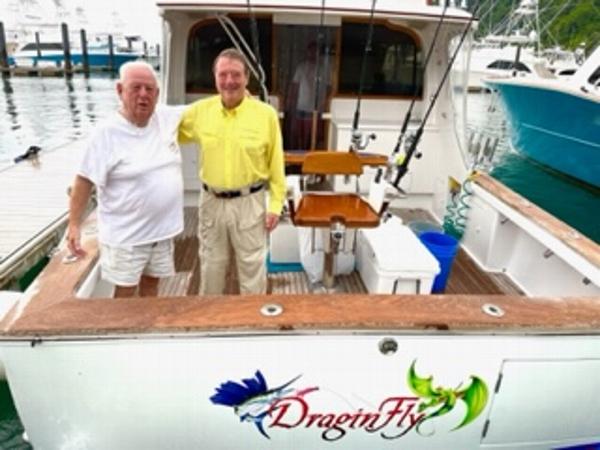 Lee Smith and I aboard Dragin Fly
