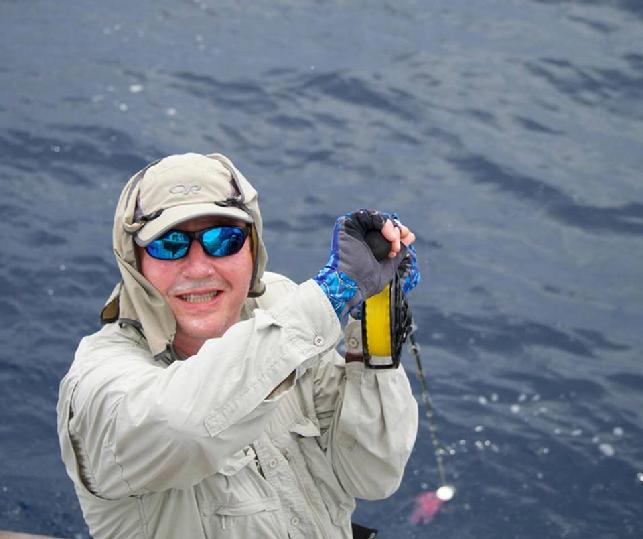 Lee Smith fighting Blue Marlin on Fly, Dragin Fly July 2016