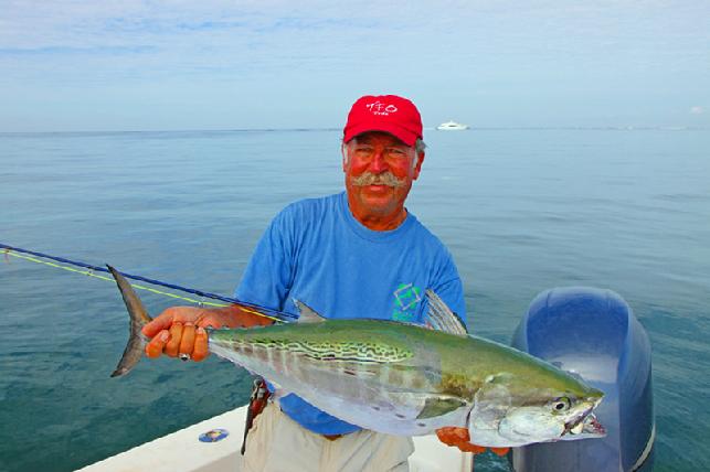 Chuck Furimsky Albie on fly October 16 2013 Vessel Fly Reel Captain Jake Jordan photo