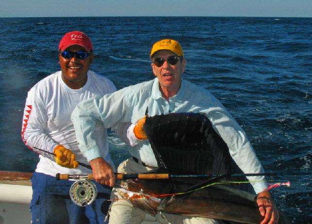 Casa Vieja Lodge, Sailfish School, Guatemala, Sailfish on Fly, Bob Campbell Jan 2011