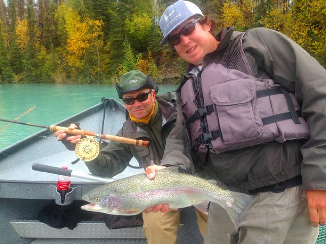 Gerry Wendrovsky centerpin Rainbow Jeff releasing fish