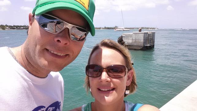 Blane and Christie Chocklett, enjoying Tarpon Paradise vacation
