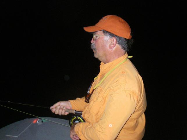 Night Tarpon on Fly, Chuck Furimsky, angler