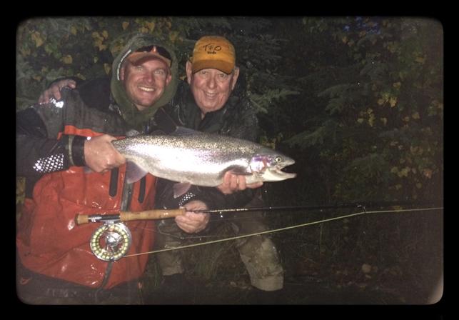 Large Kenai River Rainbow Trout caught with Josh Hayes on Sept 21 2014