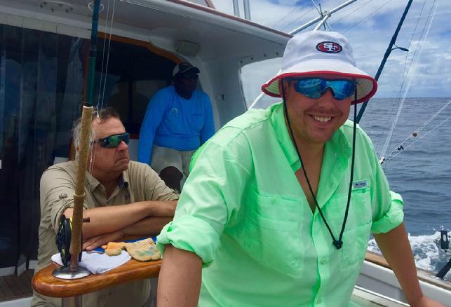 Craig and Clif Machado, waiting for marlin, June 201