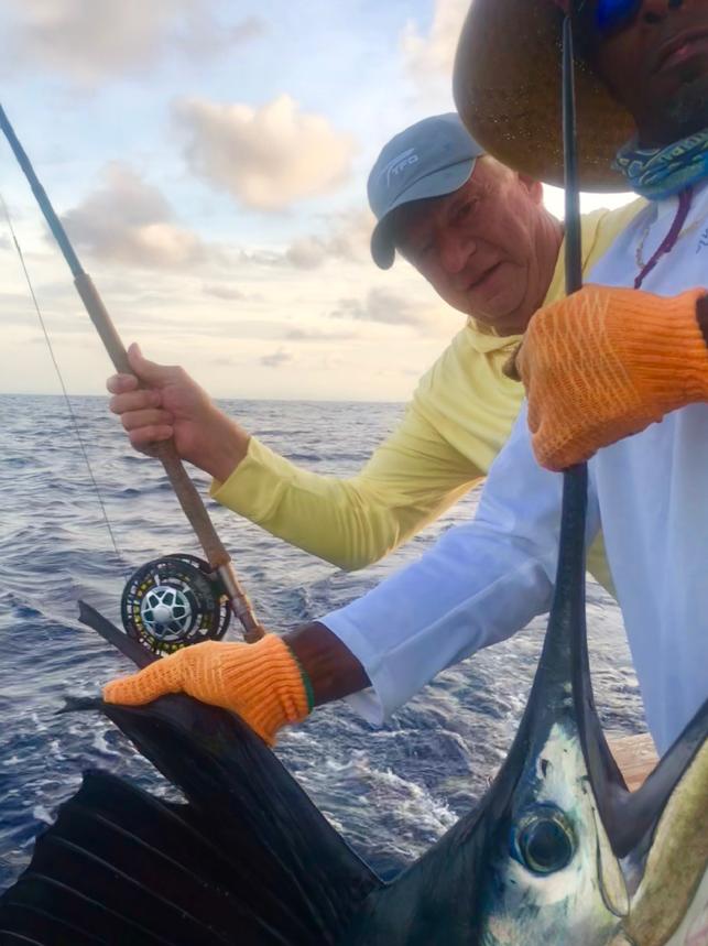 Warren caught this Sailfish and 2 Blue Marlin aboard the vessel "Dragin Fly" August 2018 Jake Jordan Photo